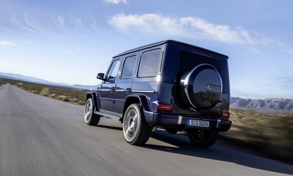 Mercedes-Benz Clase G 2024 ¾ trasera dinámico - Fuente: revista Motor Mundial