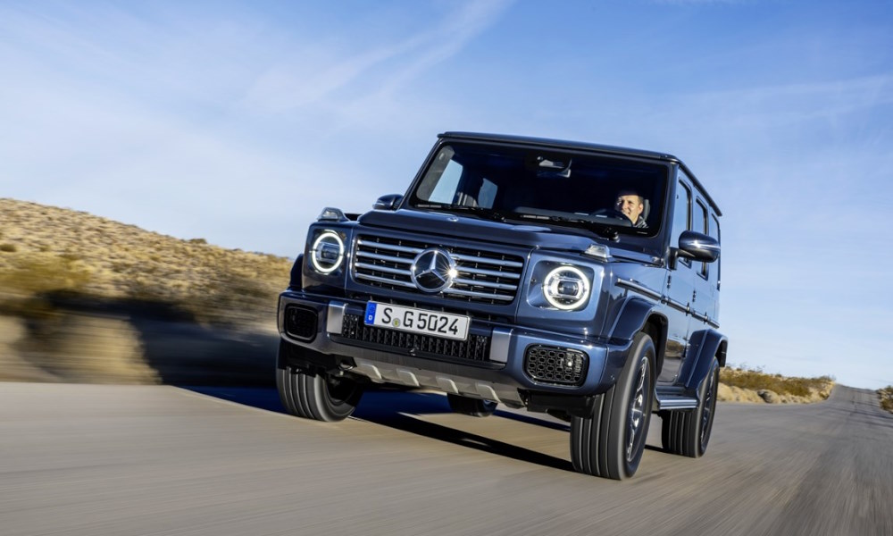 Mercedes-Benz Clase G 2024 ¾ delantera dinámico - Fuente: revista Motor Mundial