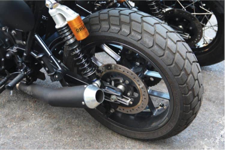 Presión de los neumáticos de una moto