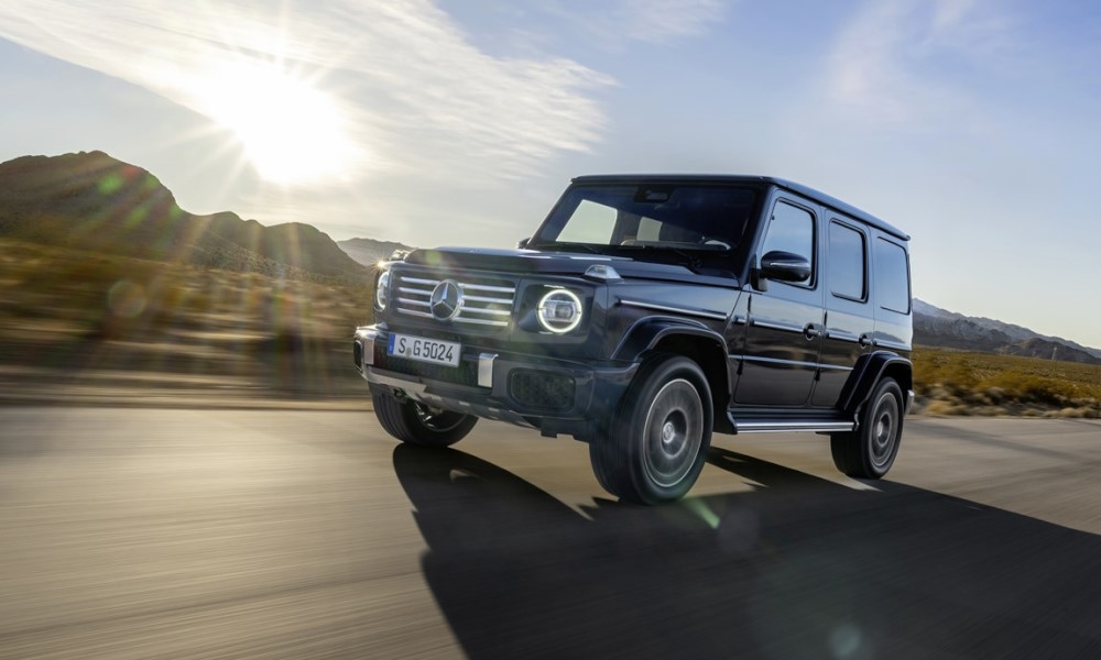 Mercedes-Benz Clase G 2024 ¾ delantera dinámico - Fuente: revista Motor Mundial