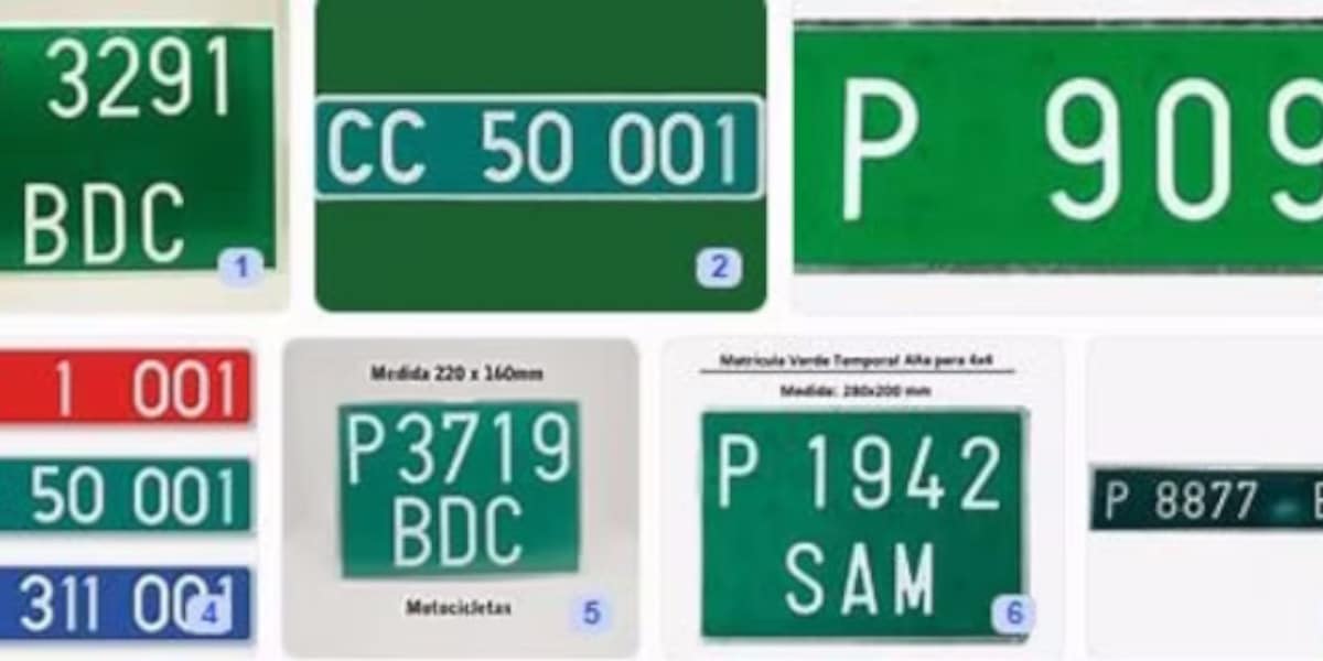 matrícula verde DGT 1